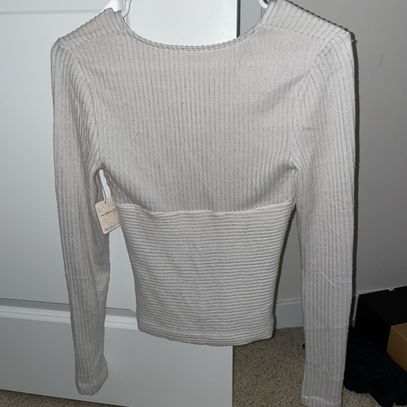 Free People Lindsey Plunge V Neck Top - Picture 2 of 4